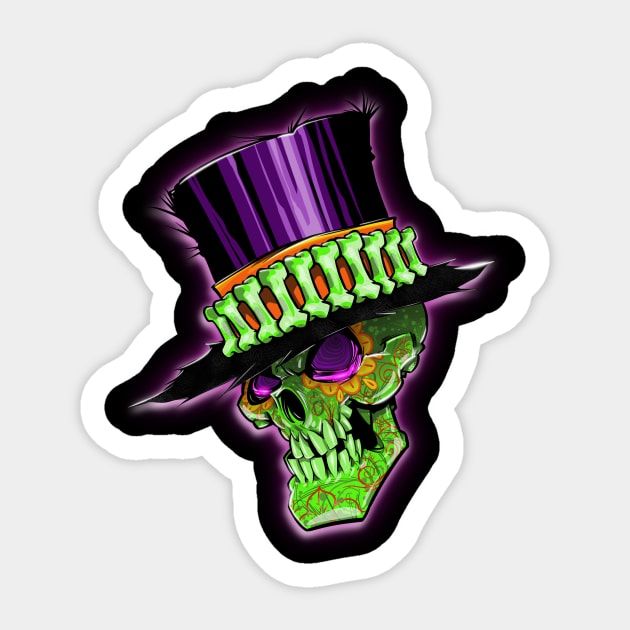 Sugar skull Sticker by SeanB1